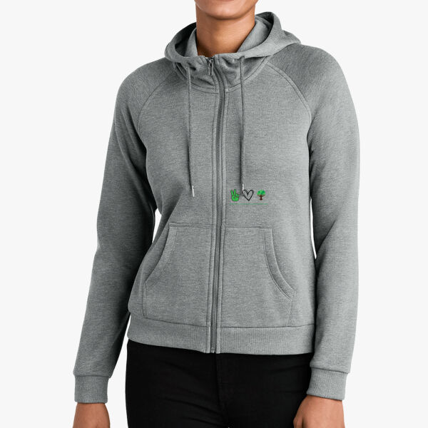 Women's Organic CVC Fleece Full Zip Hoodie Thumbnail